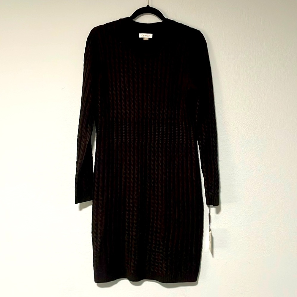 NWT Calvin Klein Cable Knit Sweater Dress